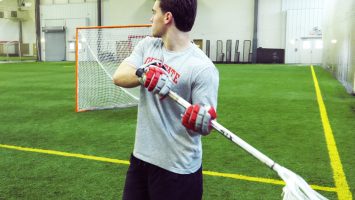 Brian Ward practices lacrosse in the Adventure Recreation Center at The Ohio State University. He was diagnosed with ADHD as a teenager, which not only impacted his ability to focus in the classroom, but on the playing field as well.